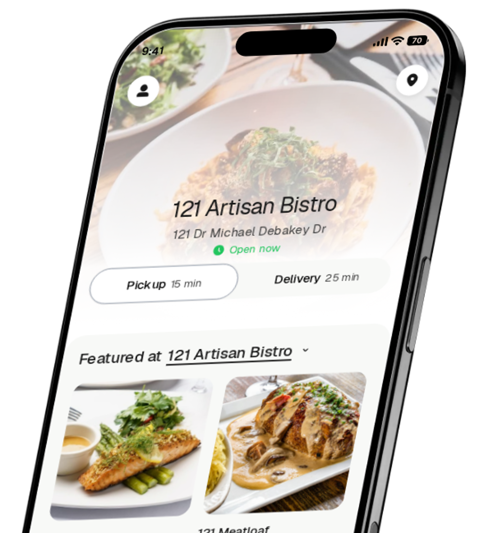 121 Artisan Bistro app preview