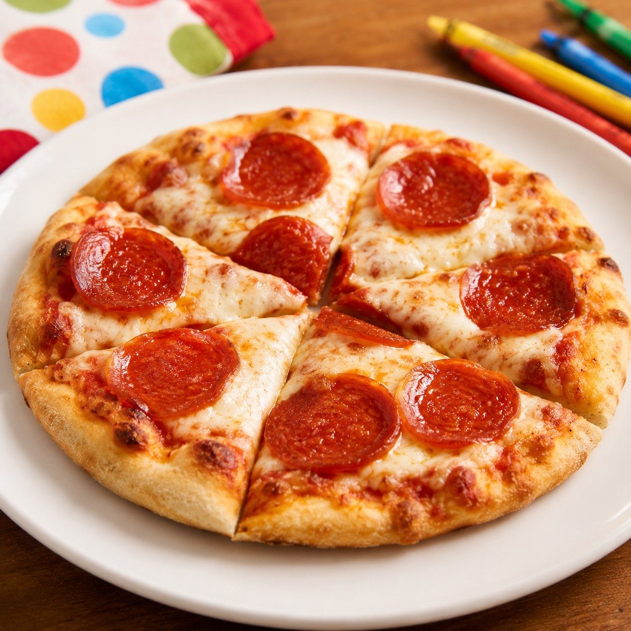 Kid's Pizza with Pepperoni.