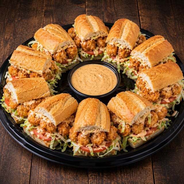 PC Shrimp Po-Boy Platter.