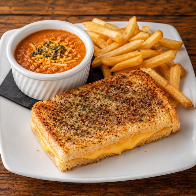 Fire Grilled Cheese Sandwich.