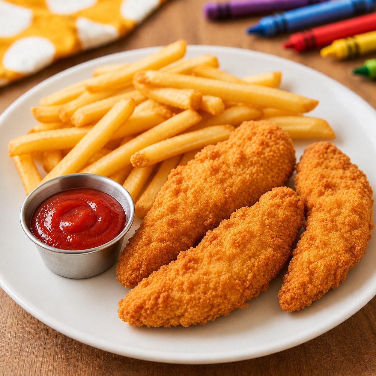 Kid's Chicken Tenders & Fries.