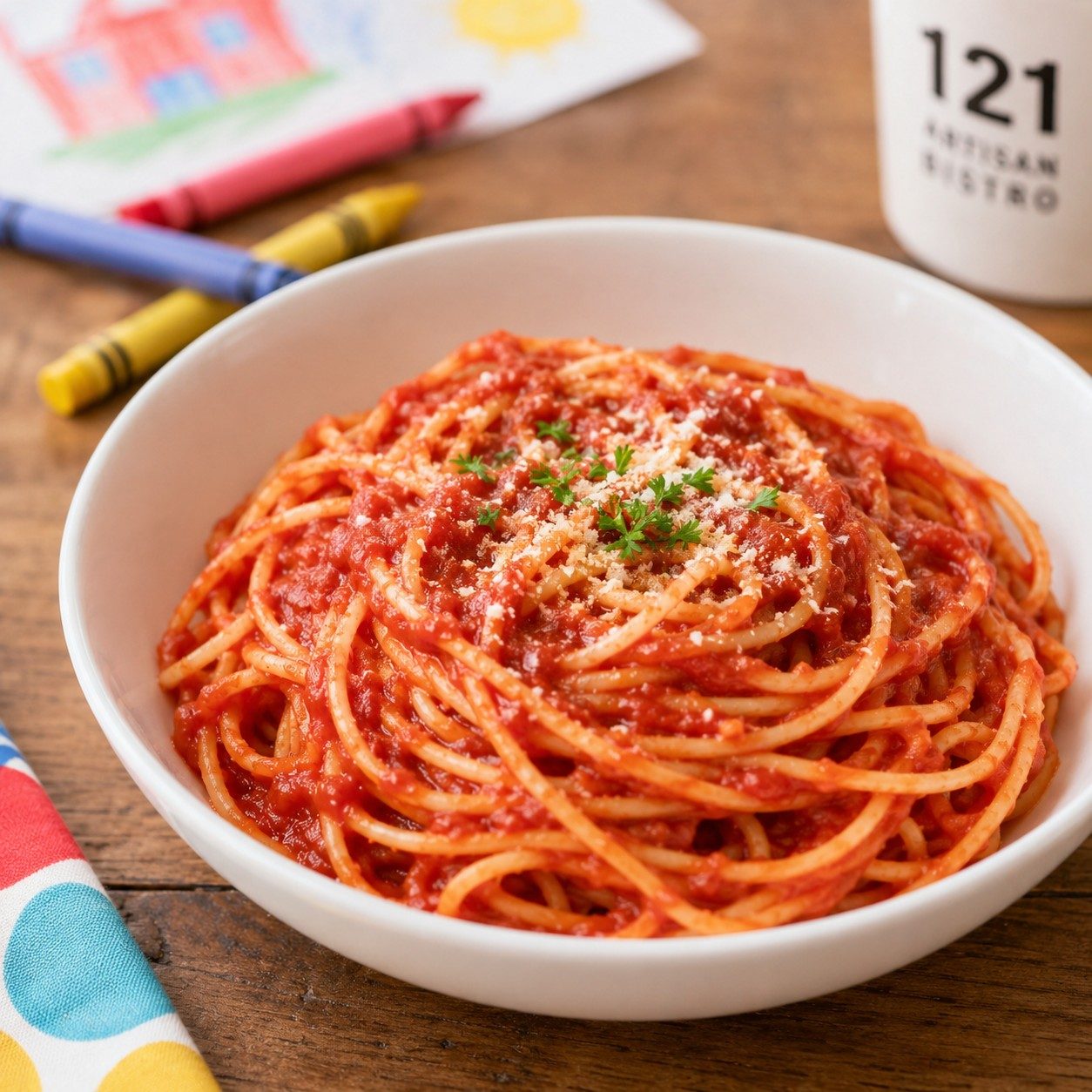 Kid's Pasta with Marinara.