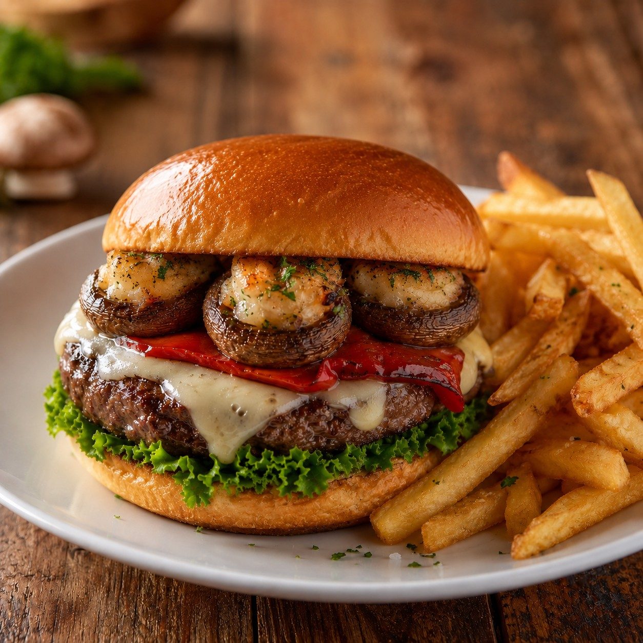 Roasted Mushroom Burger.