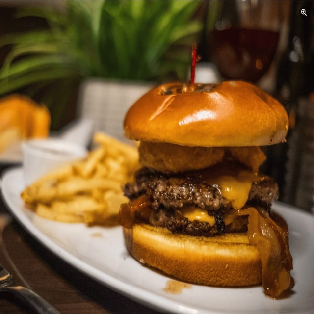 Smoked Bacon & Cheddar Burger.